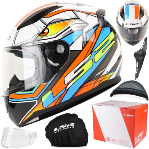 Przejdź do produktu Kask LS2 FF353 Rapid II Xdron White Ora.
