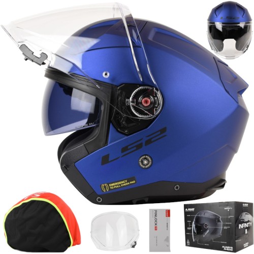 Przejdź do produktu Kask LS2 OF603 Infinity II Solid M. Navy Bl.