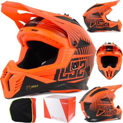 Przejdź do produktu Kask LS2 MX708 Fast II Duck Matt Orange Red