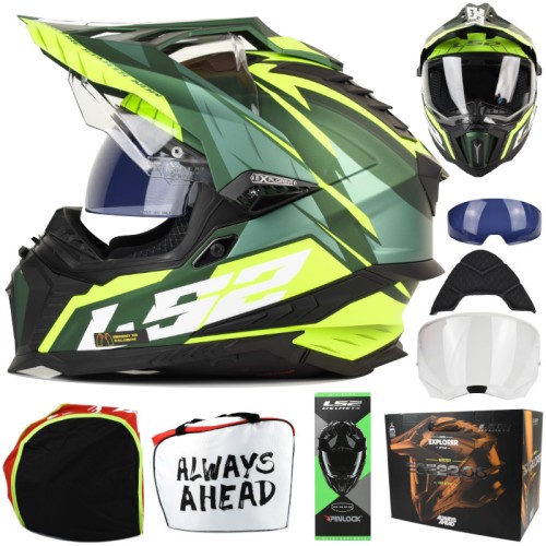 Przejdź do produktu Kask LS2 MX701 Explorer Spire M.Gr. H-V Yel