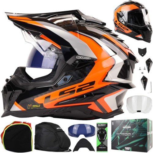 Przejdź do produktu Kask LS2 MX701 Explorer C Frontier II Orange