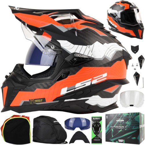 Przejdź do produktu Kask LS2 MX701 Explorer C Trick M.Wh. Red