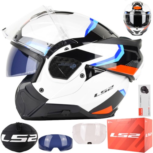 Przejdź do produktu Kask LS2 FF910 Advant II Triple White Blue Red