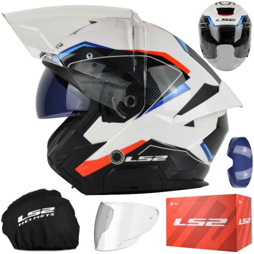 Przejdź do produktu Kask LS2 OF618 Verso II Air White Blue Red
