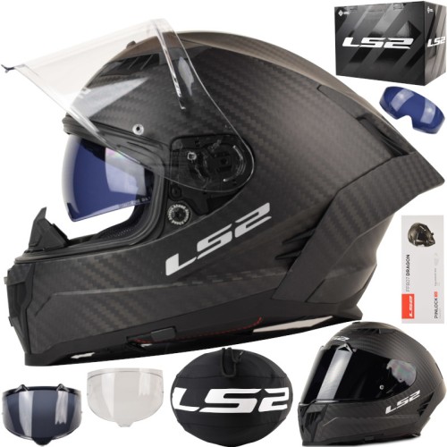 Przejdź do produktu Kask LS2 FF807 Dragon Matt Carbon