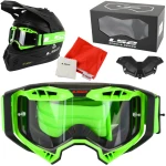 Gogle LS2 Aura Czarno-Zielone