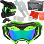 Gogle LS2 Aura Pro Czarno-Zielone Lustrzanka
