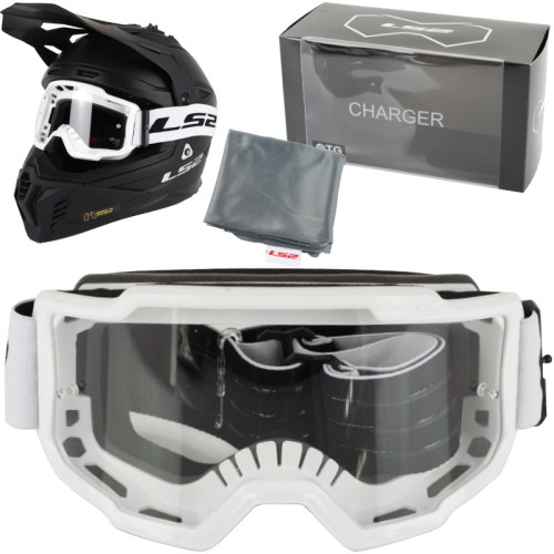 Przejdź do produktu Gogle LS2 Charger Białe Clear Visor