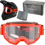 Gogle LS2 Charger Czerwone Clear Visor