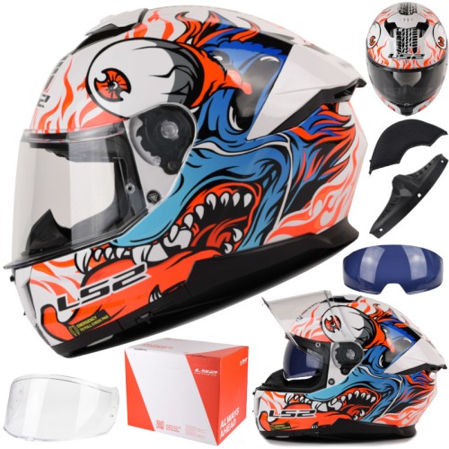 Przejdź do produktu Kask LS2 FF808 Stream II Inferno Wh.Blue
