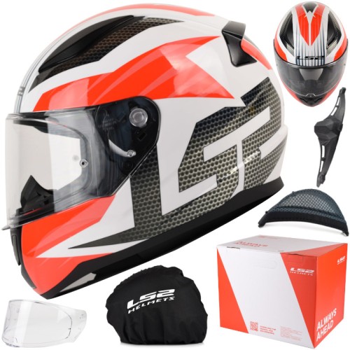 Przejdź do produktu Kask LS2 FF353 Rapid II Grid White Red