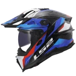 Kask LS2 MX707 Explorer Evo Nivra Gloss Wh.Bl.Red
